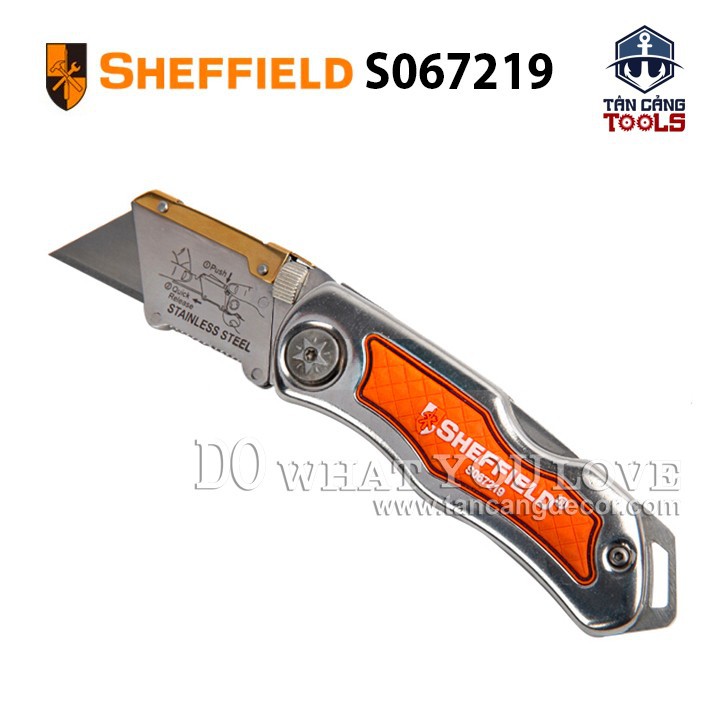 Dao rọc cáp sheffield s067219 kèm 10 lưỡi dao