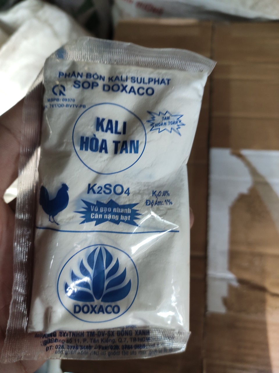 Super kali- siêu kali- phân bón lá kali tan 100g- k2o 50 %; s 18 %