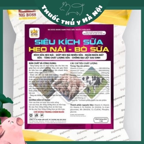 Siêu Kích Thích Sữa Heo Nái, Bò Sữa, Ngăn Ngừa Mất Sữa, Tăng Chất Lượng Sữa, Chống Bại Liệt Sau Khi Sinh