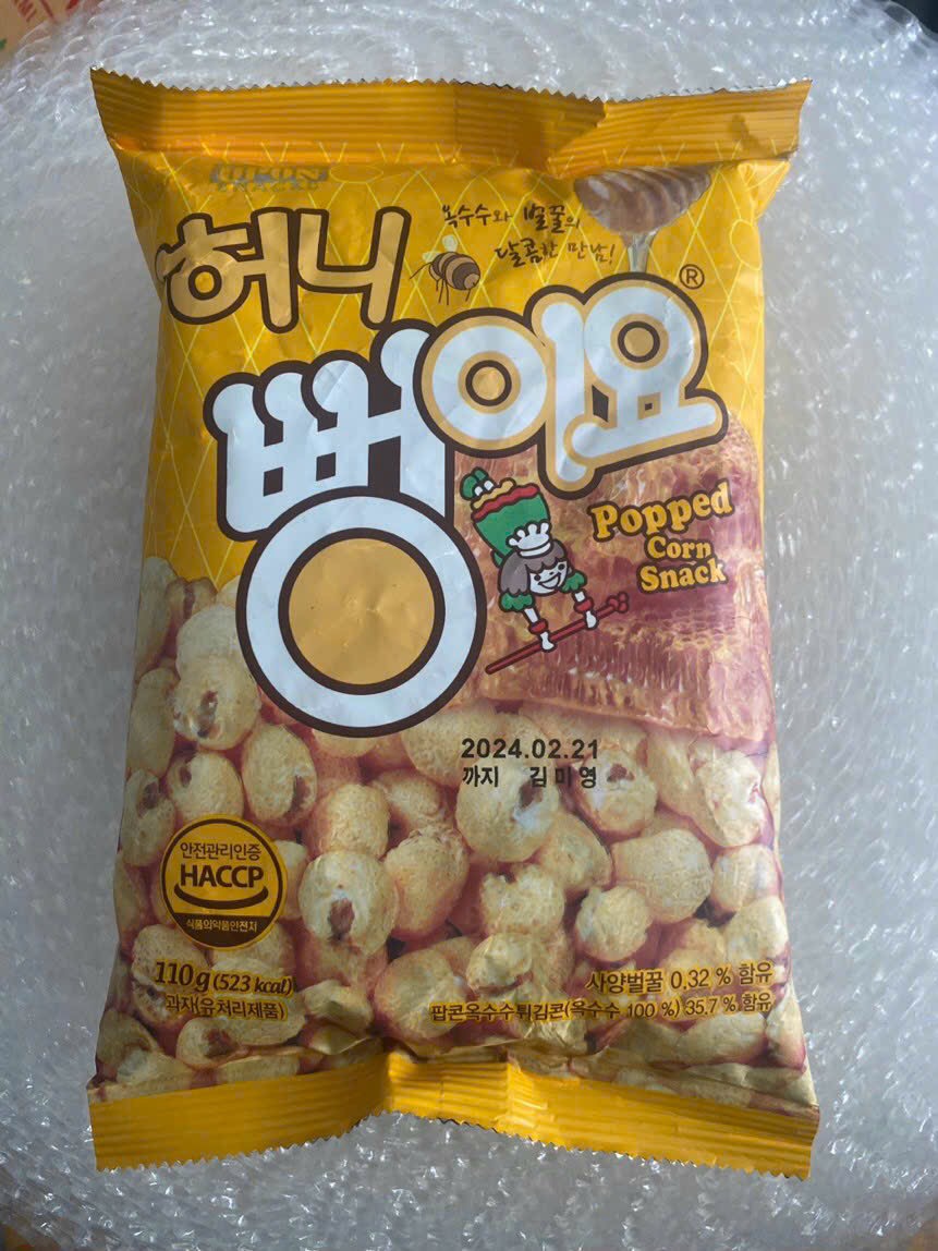 Bỏng ngô mật ong hàn quốc - 110g