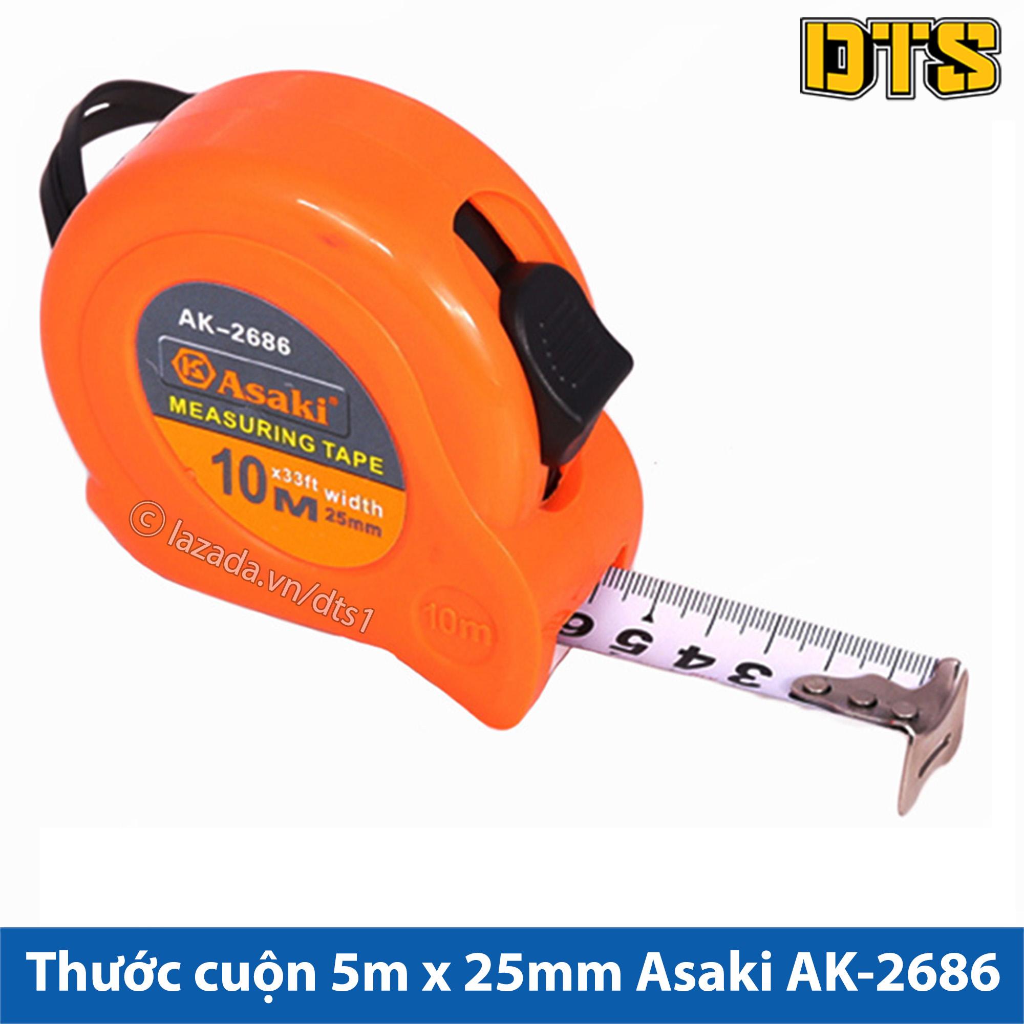 Thước rút - thước cuộn 10m x 25mm asaki ak-2686
