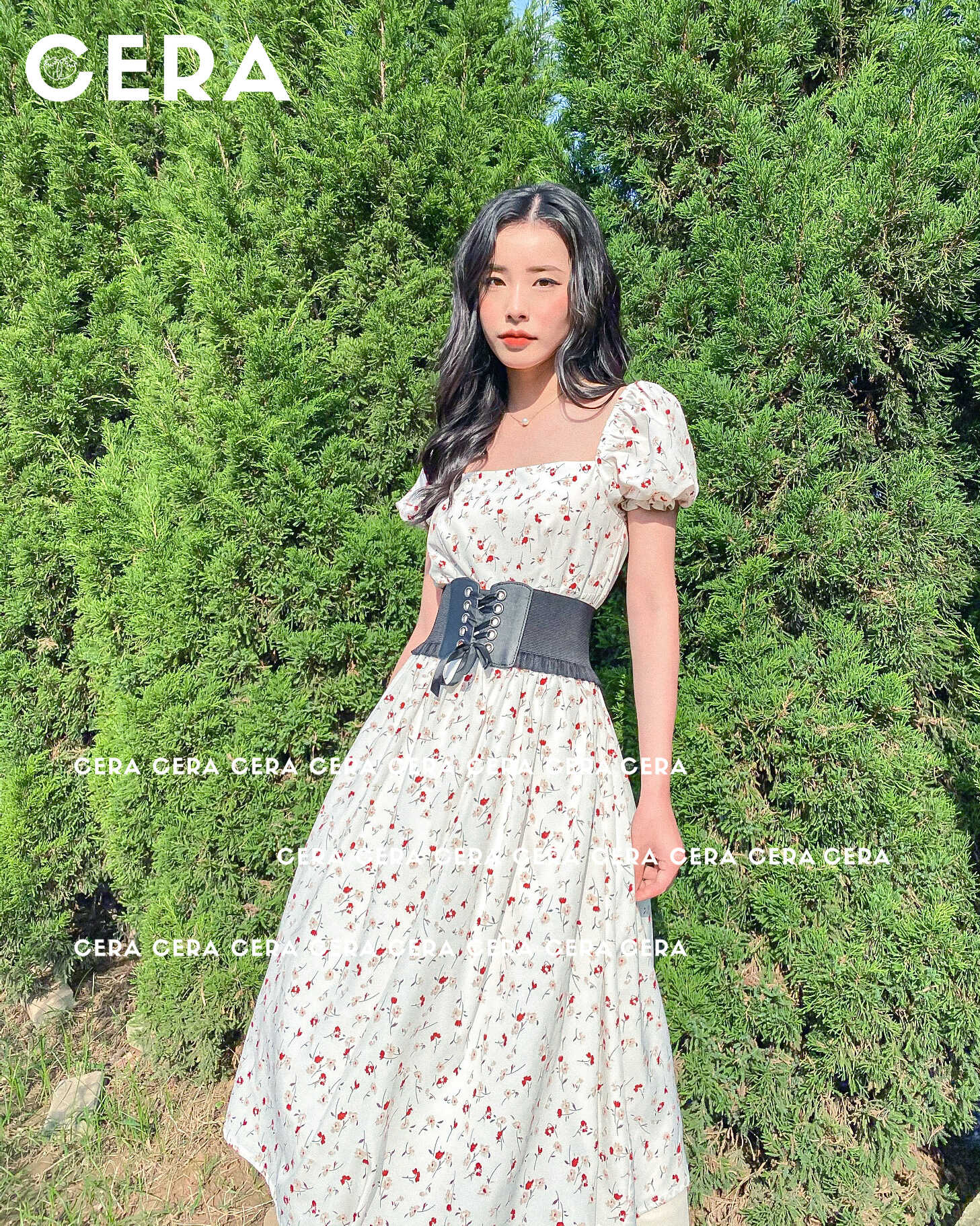 Đầm hoa nhí dáng xòe 🍓 Tặng kèm corset 🍓 Đầm trắng hoa nhí 🍓 Váy hoa nhí, váy trắng tay bồng nàng thơ 🍓 CERA FASHION