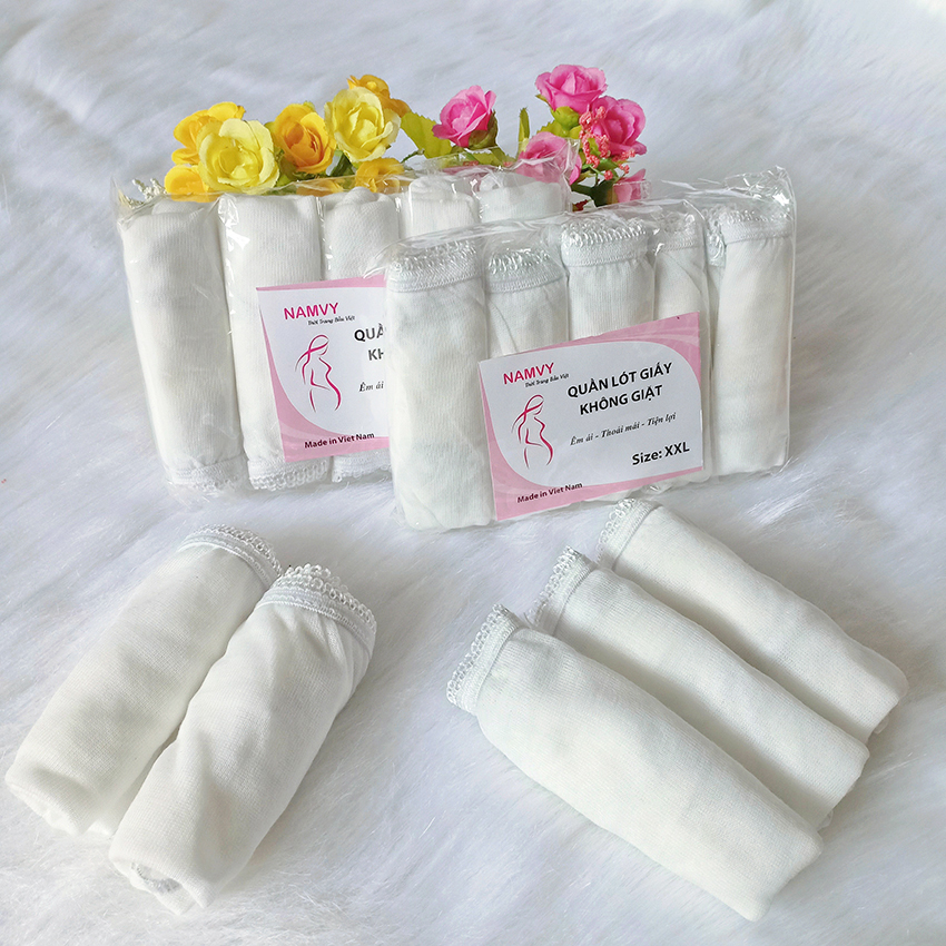 Set of 6 Soft Cotton Disposable Paper Underwear (1 Pack of 6 Pieces)