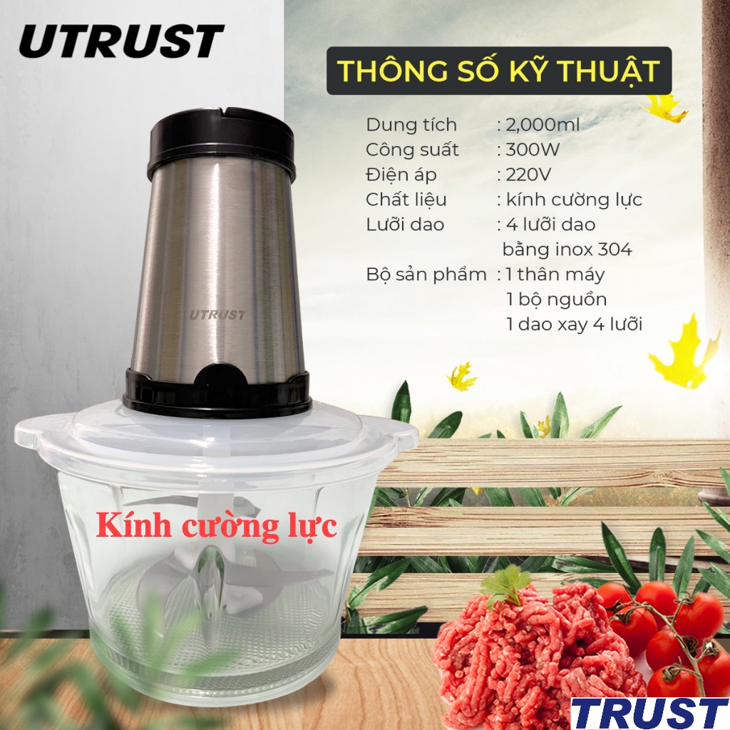 Máy xay thực phẩm đa năng 2l utrust njr-3088