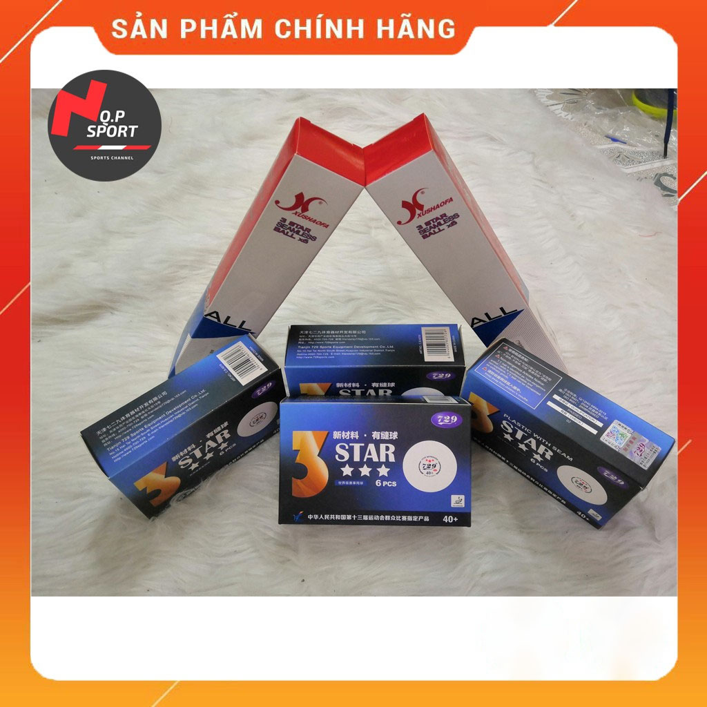 Quả Bóng Bàn 3 STAR, XUSHAOFA Pro 40+ Tiêu Chuẩn Thi Đấu Hàng Đầu Cao Cấp | Hộp 6 Quả