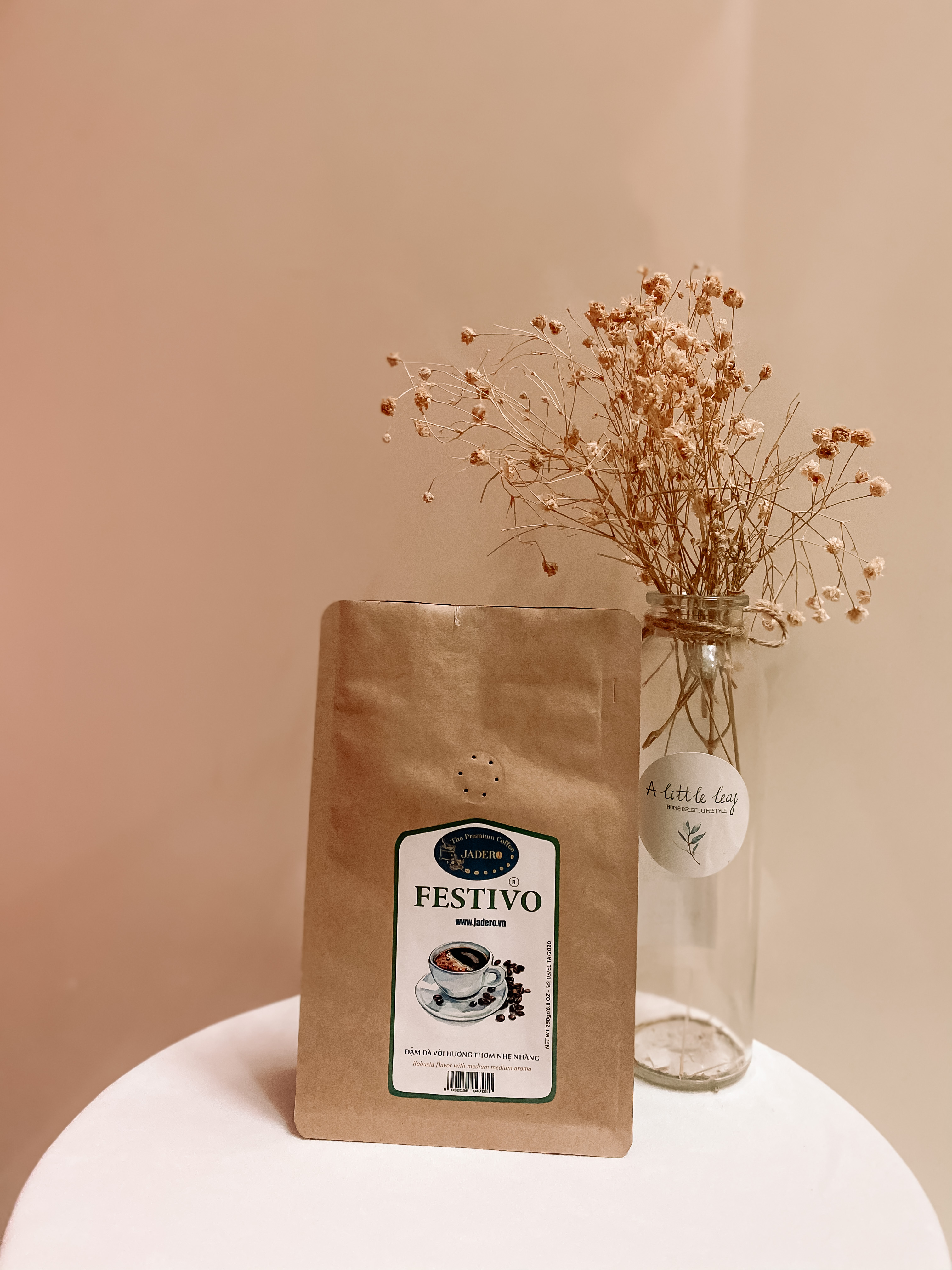 Cà phê Festivo bột pha máy rang mộc nguyên chất 250Gr