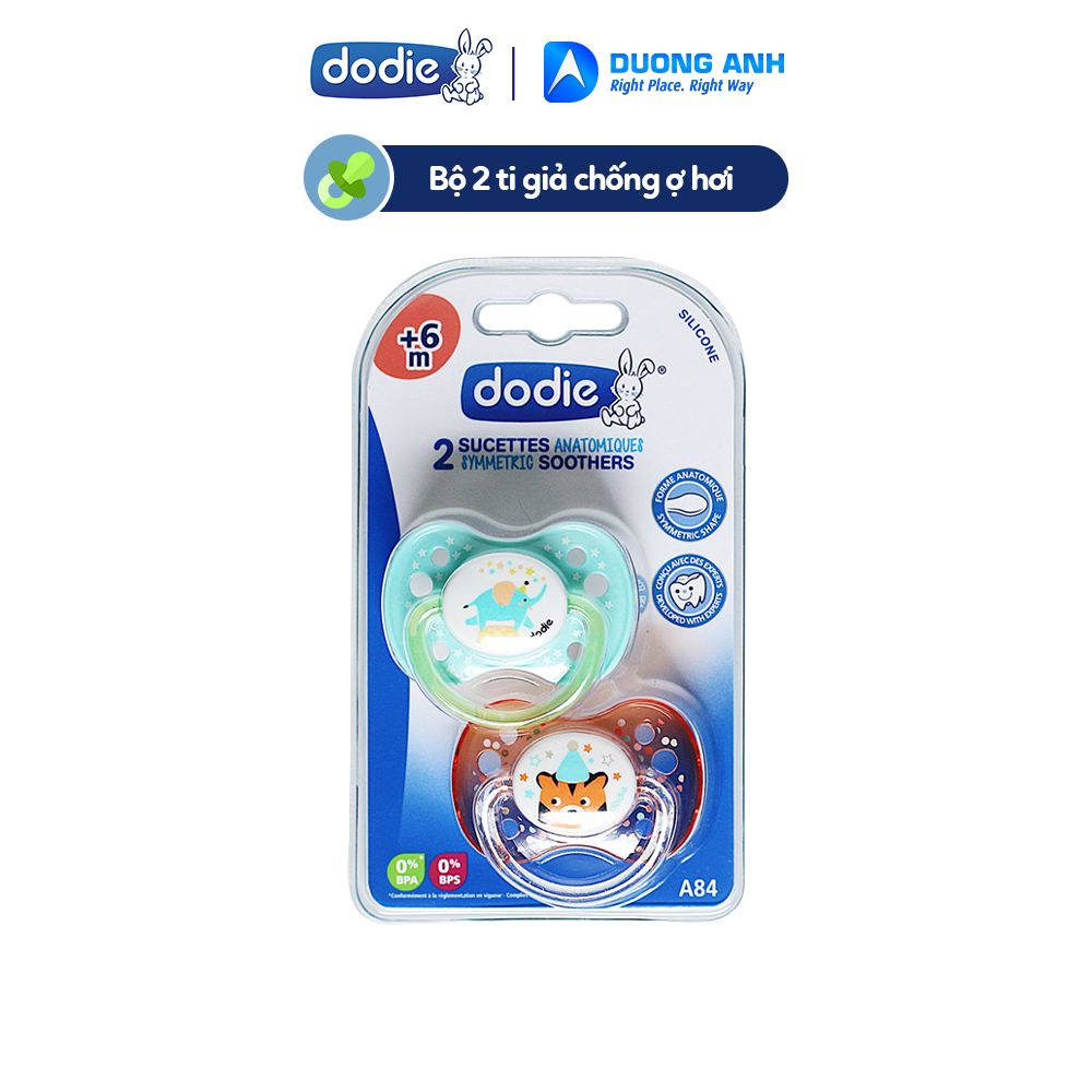Bộ ti giả chống ợ hơi Dodie cho bé trên 6 tháng