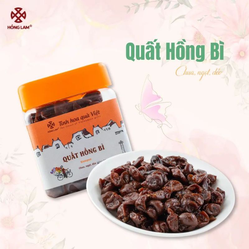 Quất hồng bì ô mai hồng lam