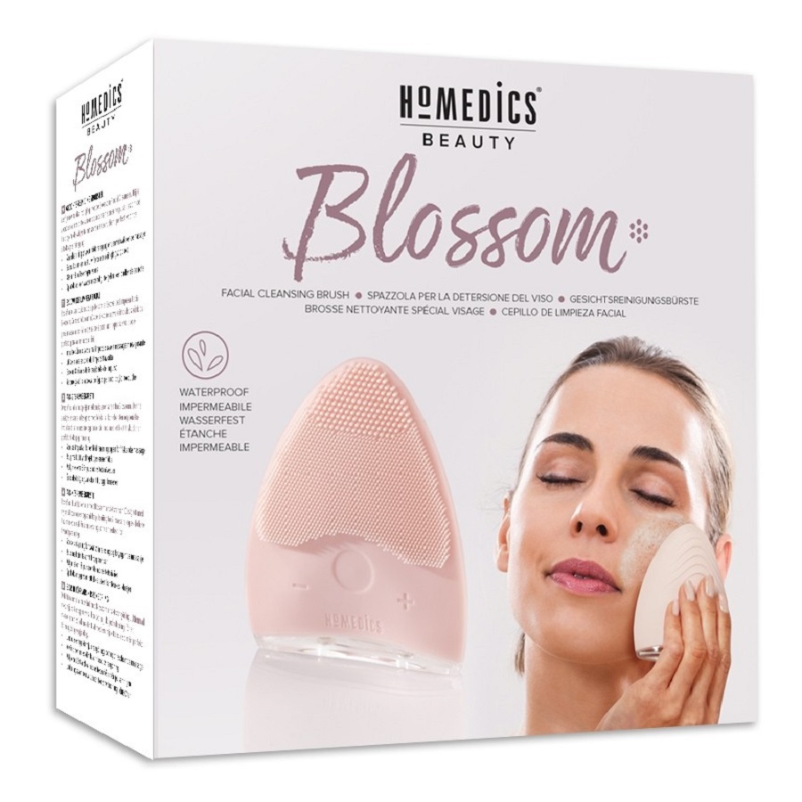 Máy rửa mặt công nghệ siêu âm HoMedics Blossom Facial Cleanser Silicone FAC-310