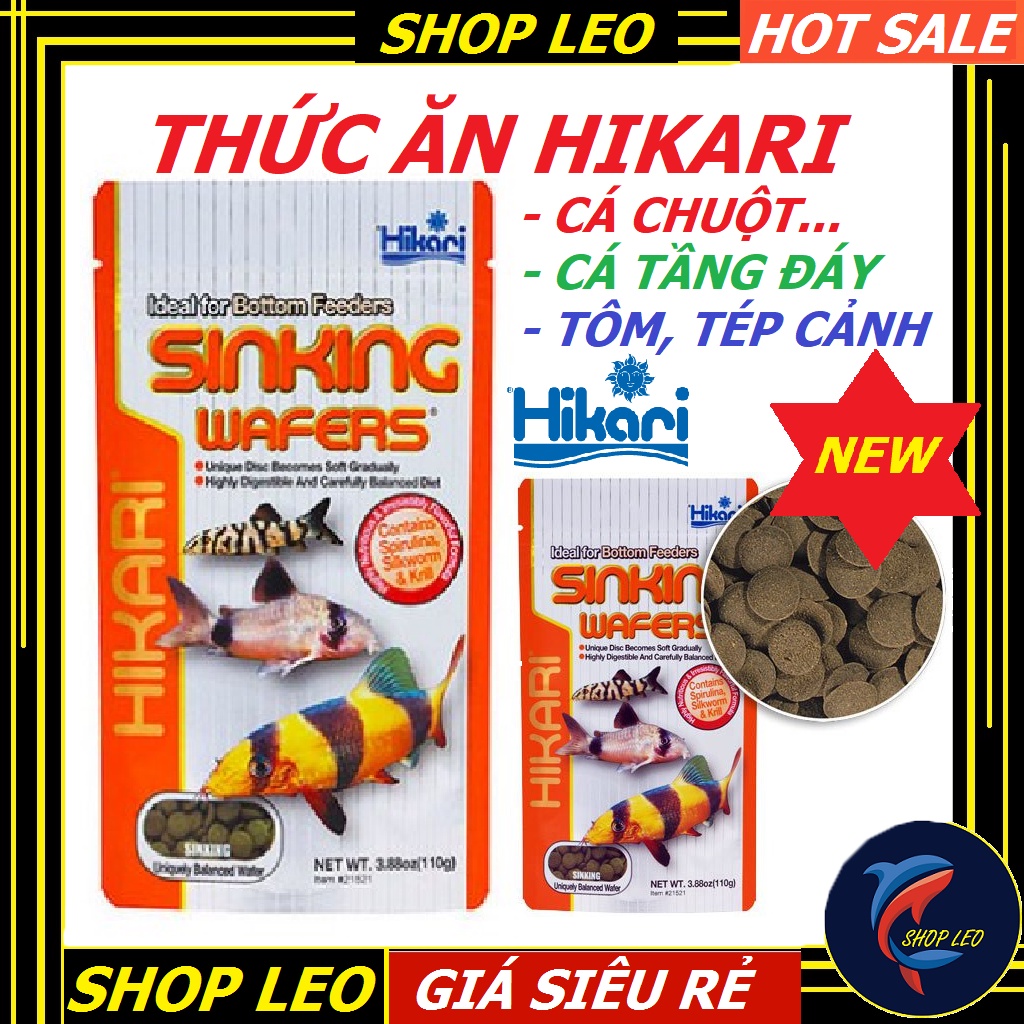Thức ăn Hikari Sinking Wafers-Thức ăn cao cấp cho cá chuột Corydoras-cá tầng đáy- tôm cảnh,tép cảnh- Cám Hikari-shopleo