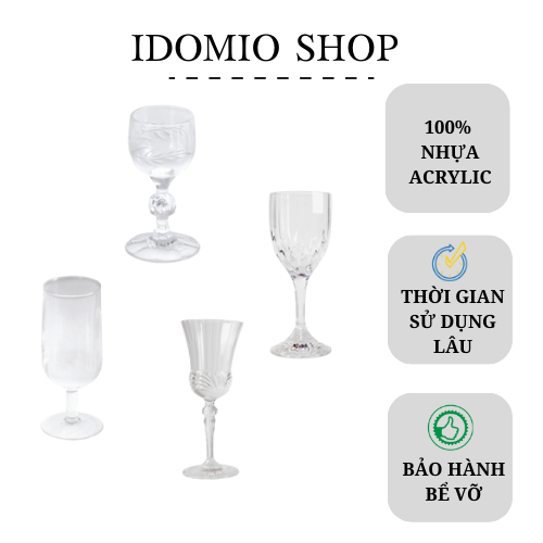 Ly Rượu Nhựa Trong Acrylic Fataco