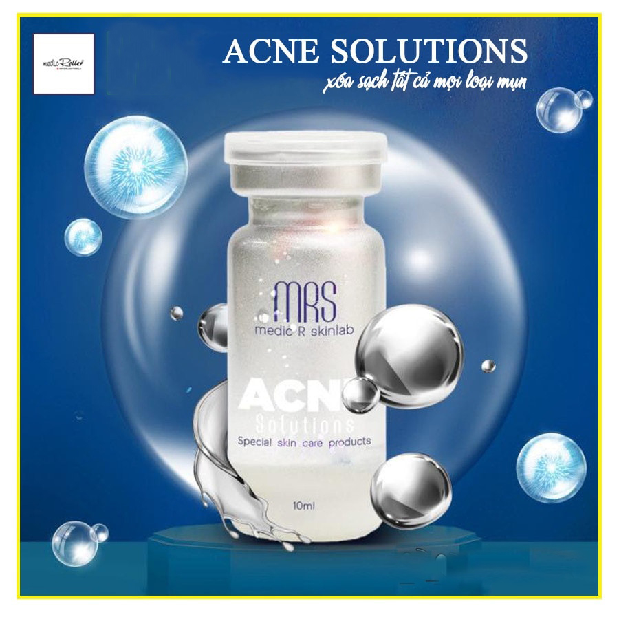 Cách trị mụn, serum trị mụn medic roller mrs acne solutions 10ml - phiên bản nâng cấp
