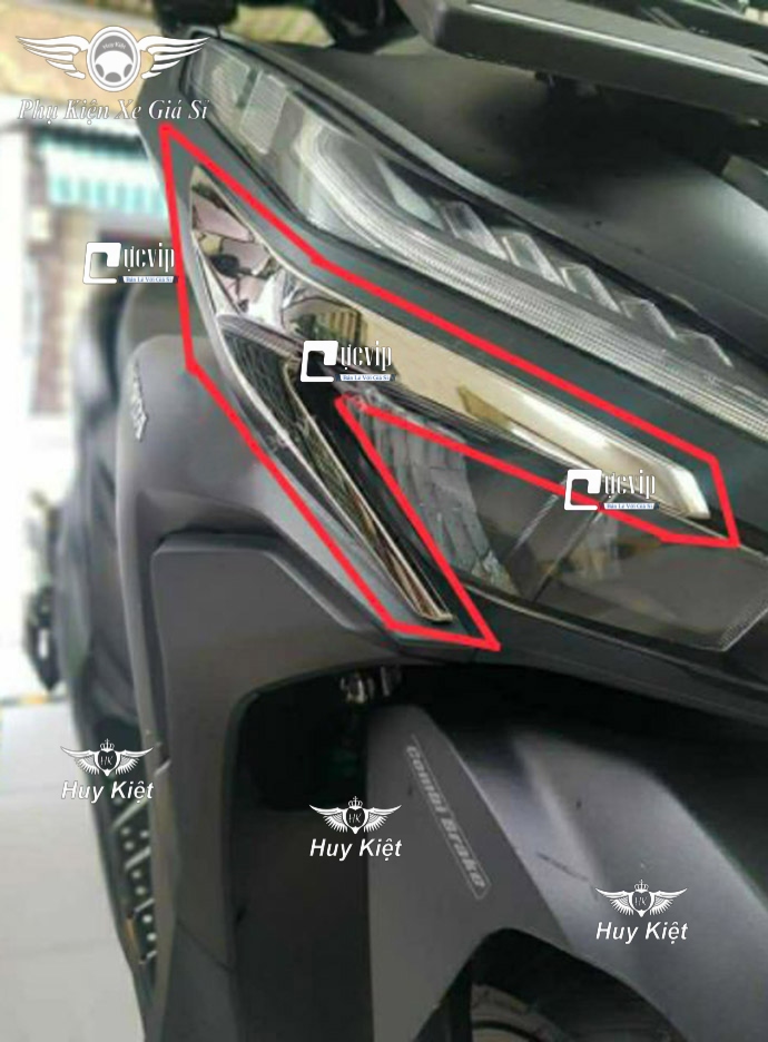 [HCM]Viền Đèn Pha Vario 2018 - 2020 Xi Inox Cao Cấp MS1844