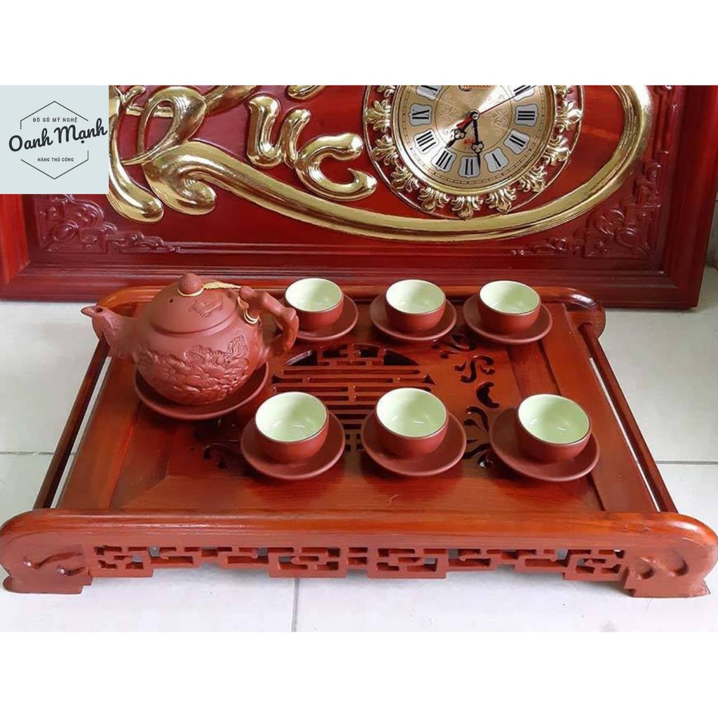 Khay trà gỗ hương cao cấp sang trọng tinh tế. khay đựng ấm chén, trạm khắc siêu đẹp