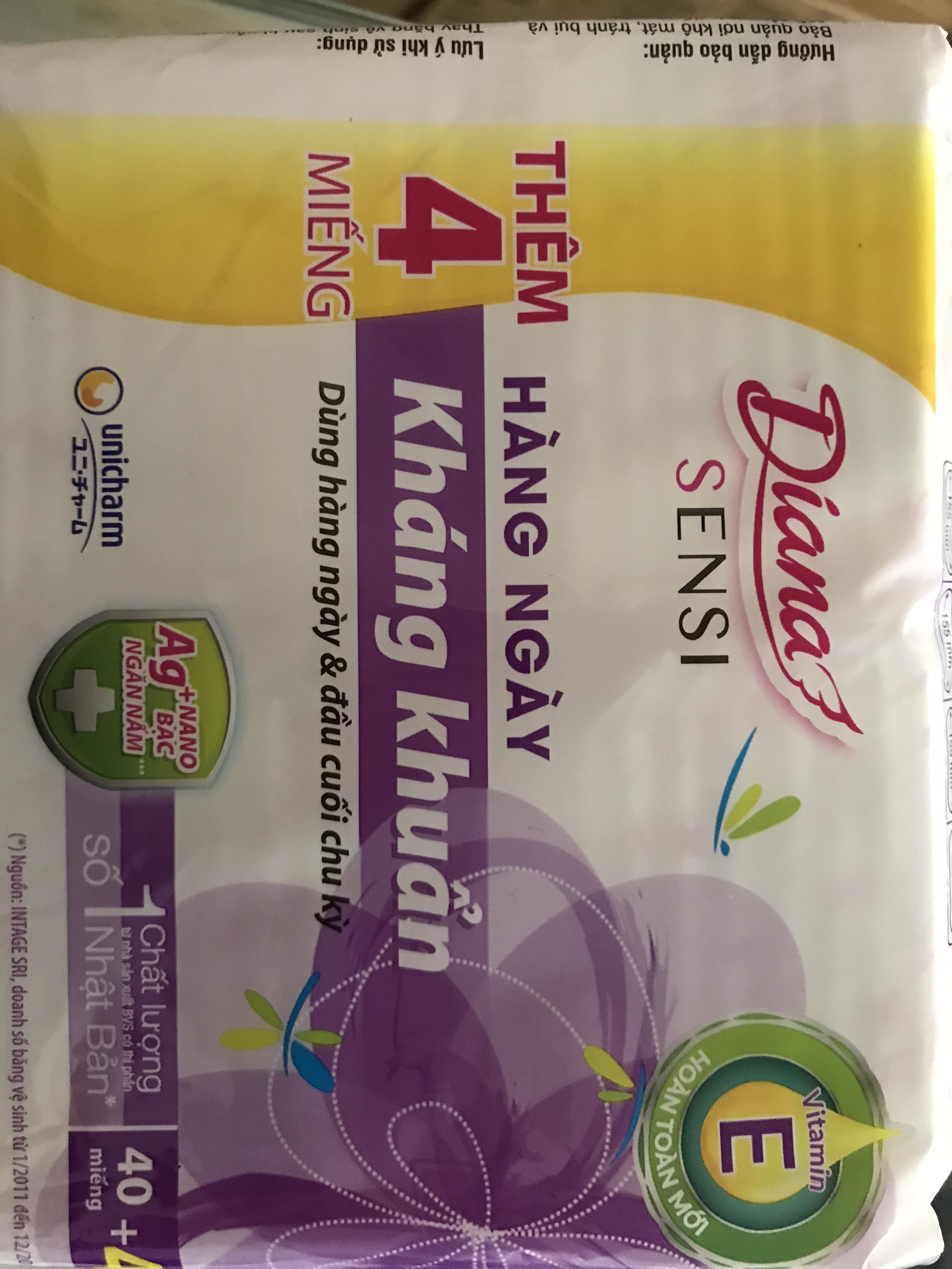 [HCM]BVS Diana Hằng Ngày Sensi Kháng Khuẩn 20-40 Miếng