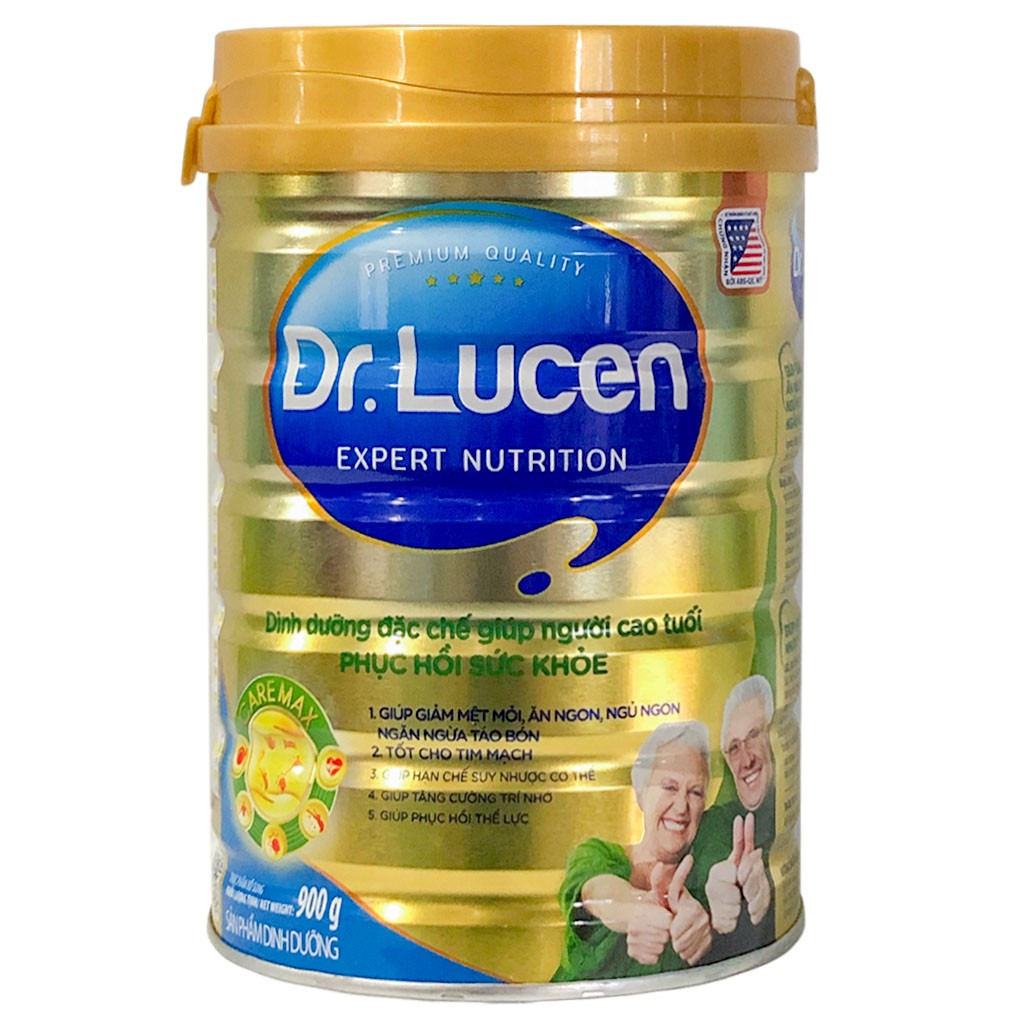 Sữa bột Dr.Lucen Caremax lon 900g - dinh dưỡng cho người lớn tuổi