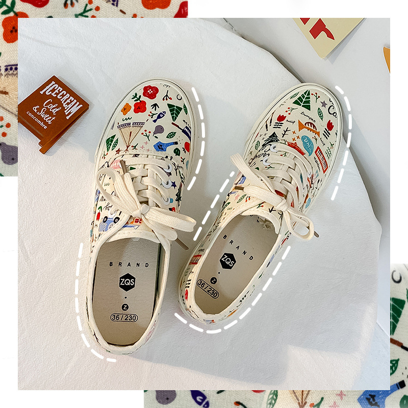 Giày Vãi Nữ Nhiều Hoạ tiết Style đáng yêu Mẫu Hot 2022