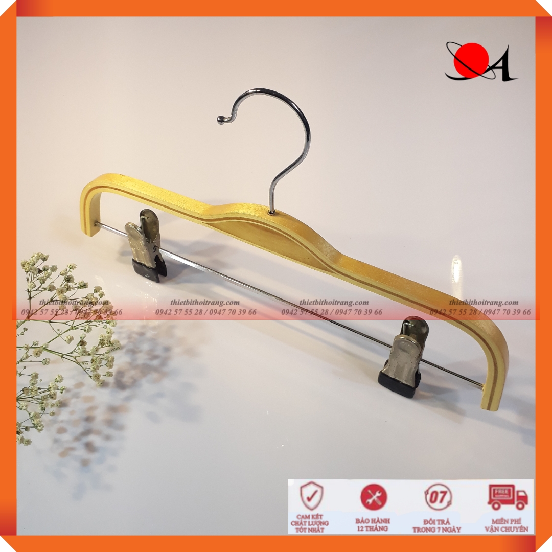 Bộ 5 móc kẹp quần gỗ dán cao cấp