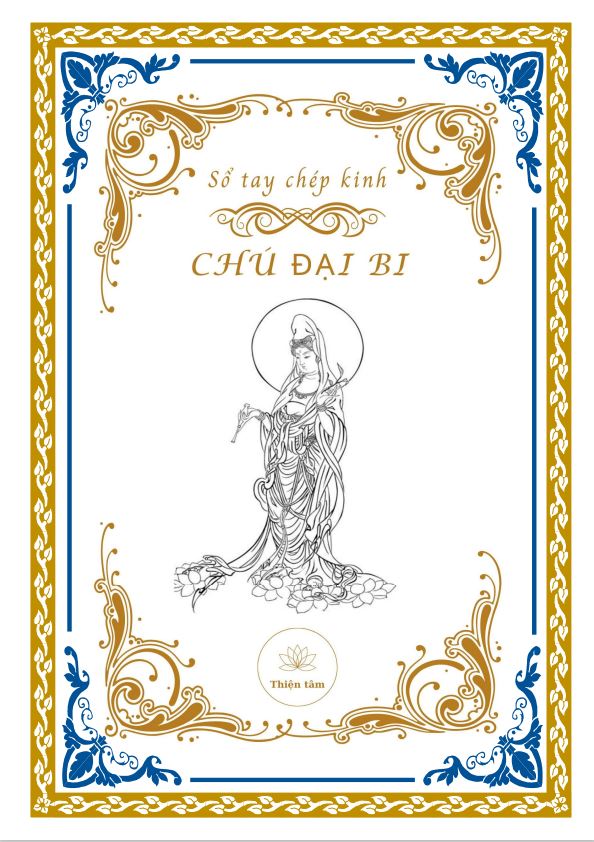 Sổ tay chép kinh Chú Đại Bi in mờ