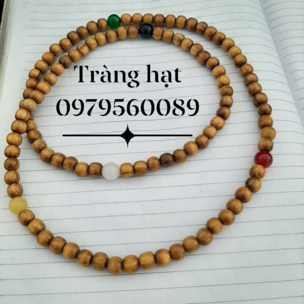 Chuỗi hạt dâu tằm 108 hạt mix đá các màu