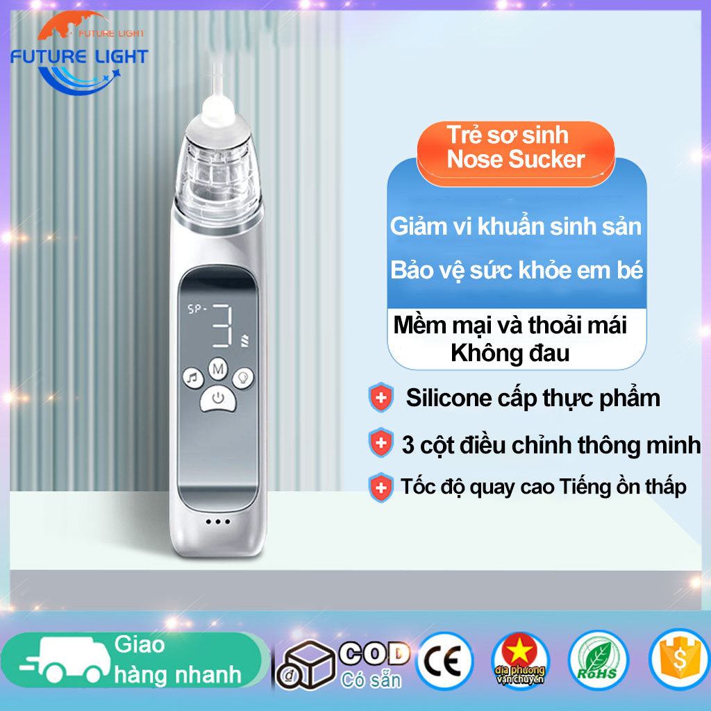 FLM Máy Hút Mũi Cho Bé Sơ Sinh Cao Cấp - Dụng Cụ Hút Mũi Trẻ Em , Máy Hút Đờm Cầm Tay Giúp Thông Mũi Nghẹt Mũi Cho Trẻ - Máy Hút Mũi Cho Bé HÍt Thở Làm Thông Mũi Cho Bé