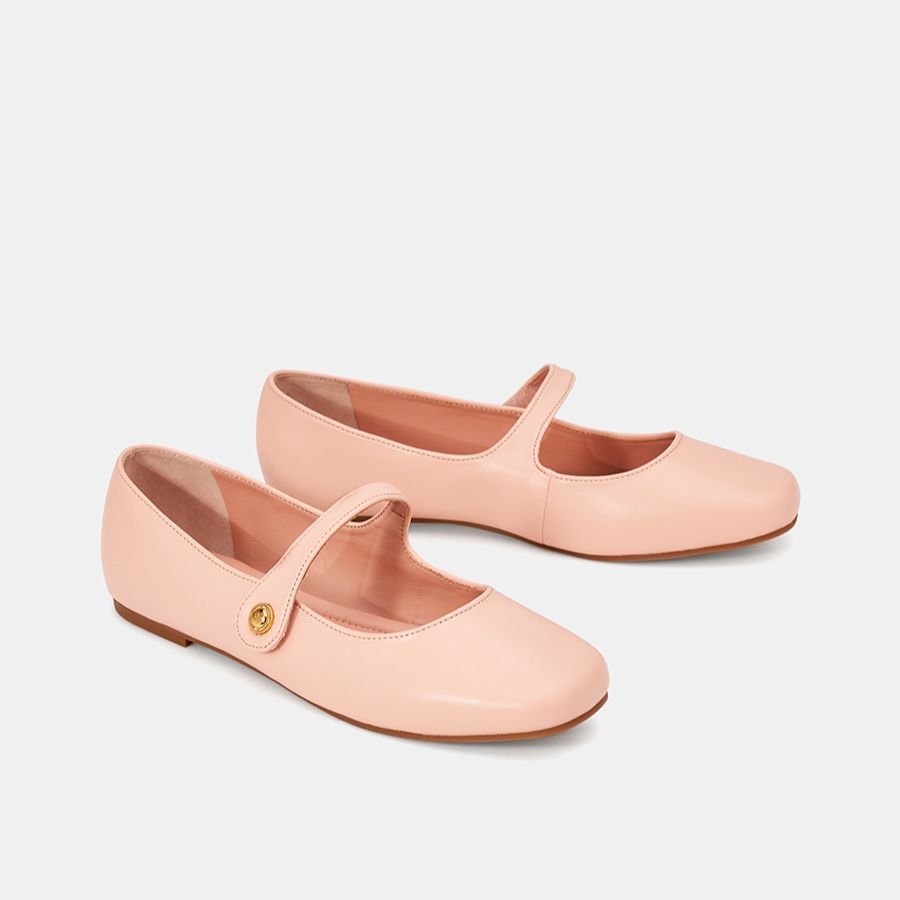 Giày búp bê nữ 1cm thời trang juno ballerina trang trí khóa bb01143