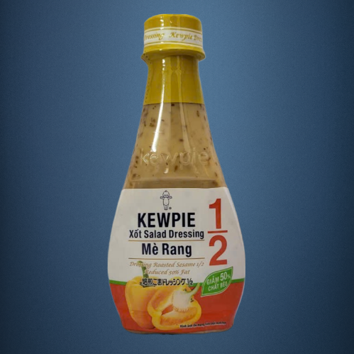 KEWPIE - chai 1/2 ÍT BÉO 210ml - SỐT MÈ RANG ÍT BÉO Reduced Fat Salad Dressing Roasted Sesame Sauce