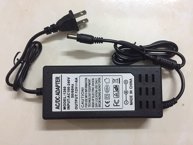 Adapter nguồn 12V 6A cho máy bơm, camera, led, quạt hàng cao cấp công suất 72w