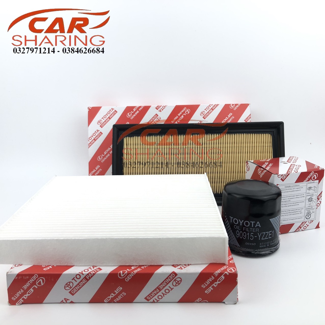Combo 3 lọc VIOS đời 2014 đến nay ( Lọc gió động cơ lọc gió điều hòa lọc nhớt)