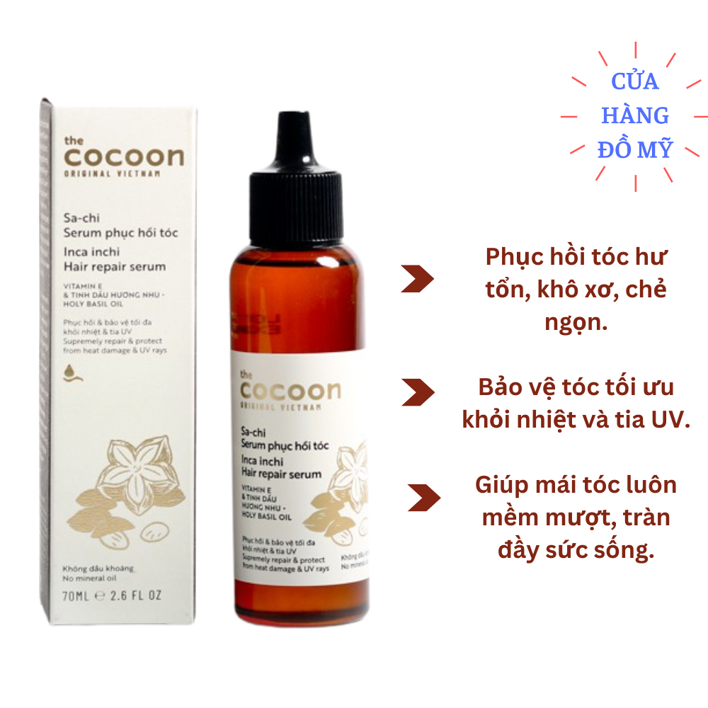 Serum Sa-chi phục hồi tóc 70ml Cocoon Sachi Shop Hong1008