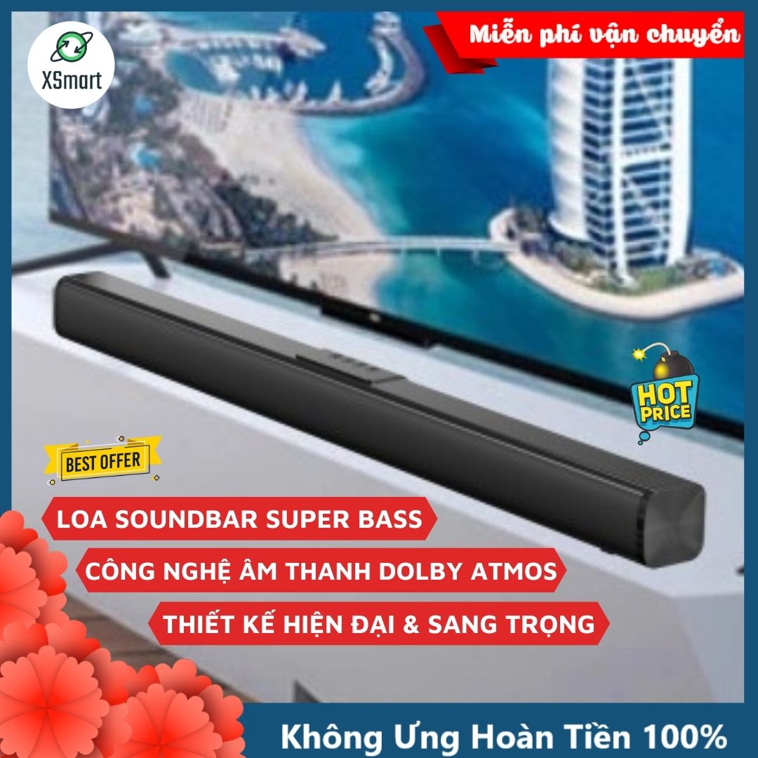 Loa Soundbar Bluetooth Âm Thanh Vòm 8D BASS BOSEBTD01 Super Bass 2023 Cho Tivi Máy Tính Laptop PC Điện Thoại