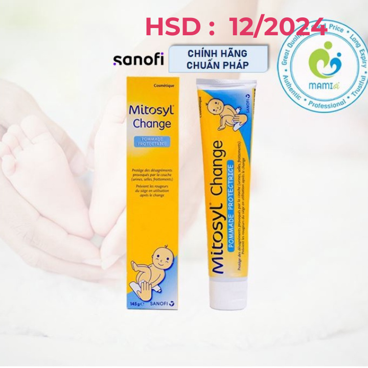 Kem Mitosyl Change (145g) giảm sẹo, hăm tã côn trùng cắn cho trẻ em và người lớn, Pháp