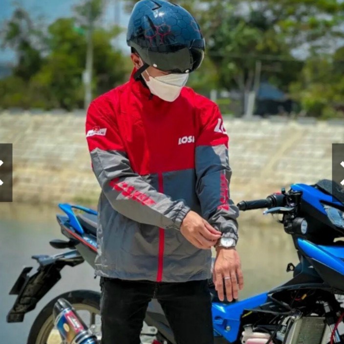 Áo Khoác Dù Nam Nữ Cổ Cao In Chữ, Áo Khoác Đi Phượt Mẫu Hot Trend 2 Lớp