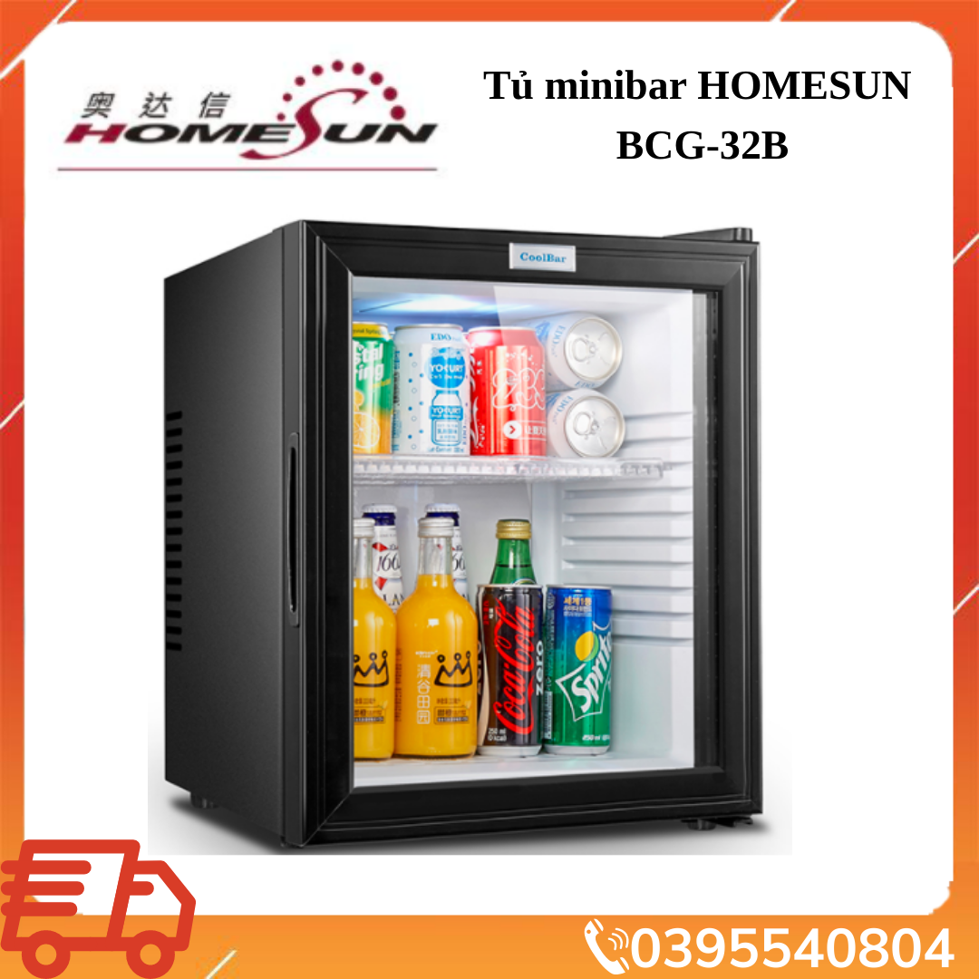 Tủ mát minibar homesun bcg 32l chính hãng