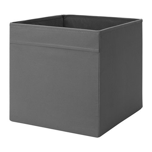 Hộp vải đựng đồ Ikea Drona 33x38x33cm Màu xám đen