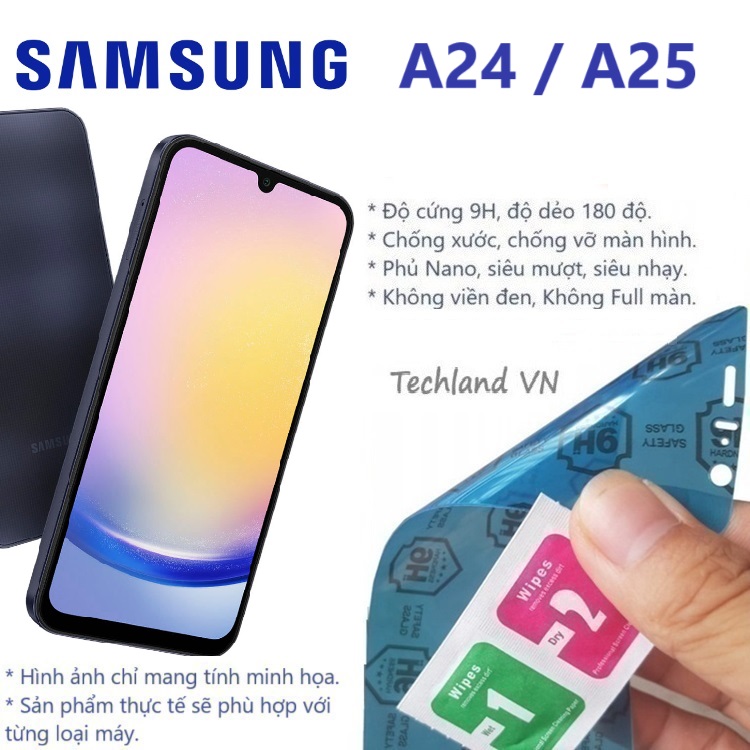 Cường Lực Phủ Nano Samsung A24 / A25 4G / 5G - Trong Suốt, Không Full Màn, Không Viền Đen