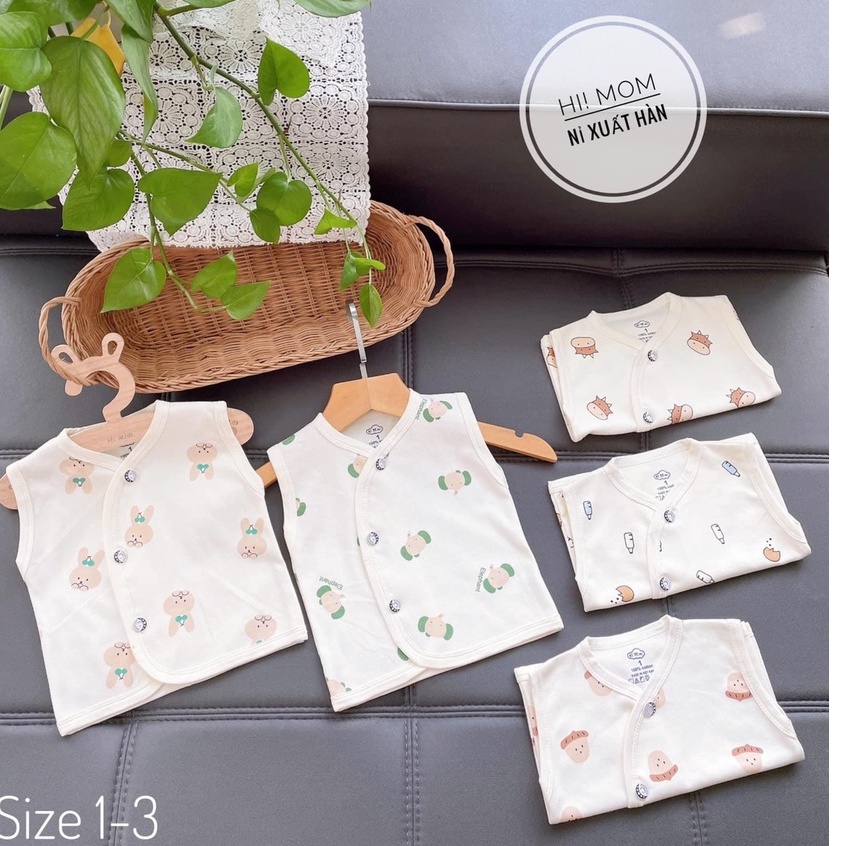 Áo Gile cotton nỉ Hàn Himom Kids cho bé trai bé gái