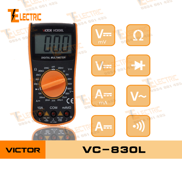 Victor vc - 830l đồng hồ đo điện đo vạn năng victor vc 830l