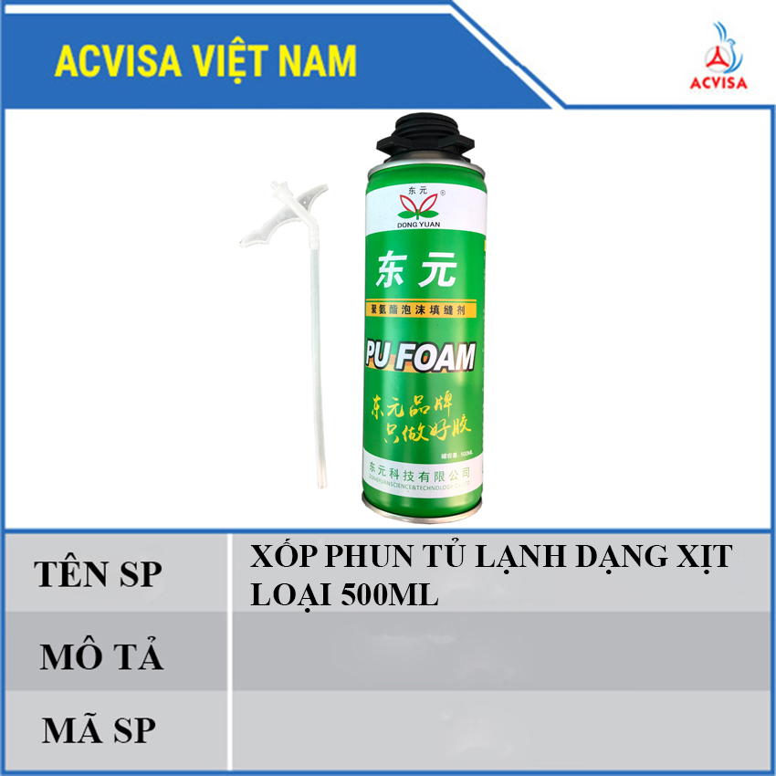 Xốp phun tủ lạnh dạng xịt loại 500ml