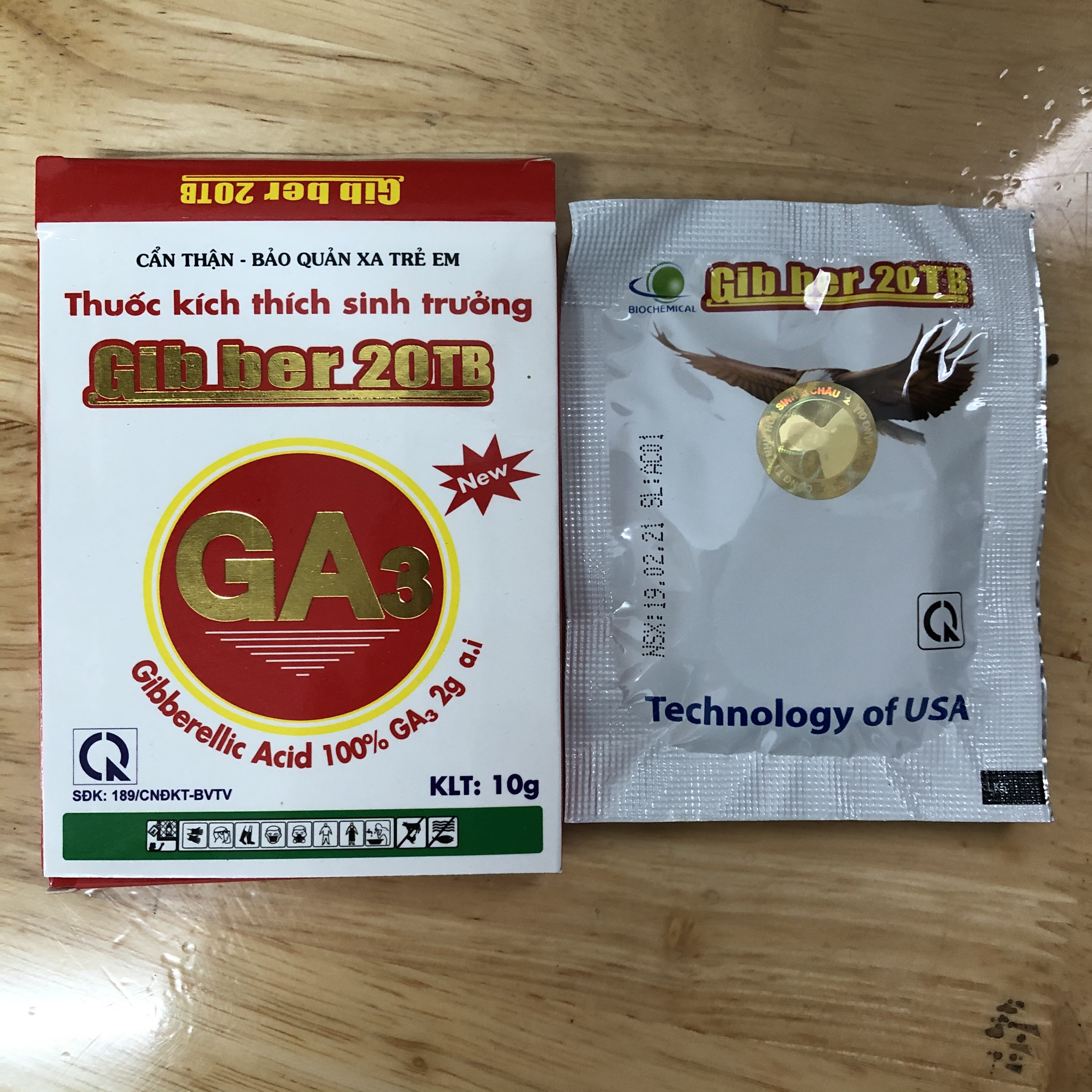 KÍCH THÍCH SINH TRƯỞNG GIBBER 20TB; VIÊN SỦI GA3 10G; GA3 MỸ