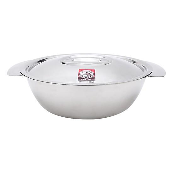 [HCM]THỐ INOX CÓ NẮP QUAI 18CM - 123018