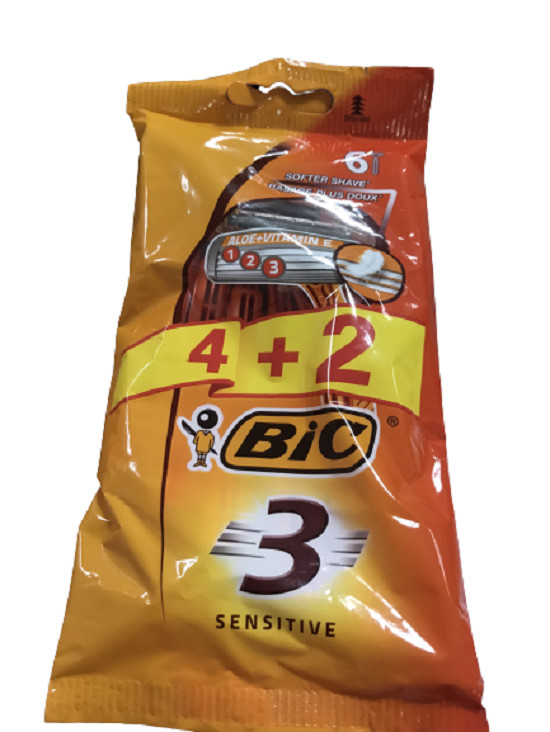 12 cây dao cạo râu bic 3 lưỡi