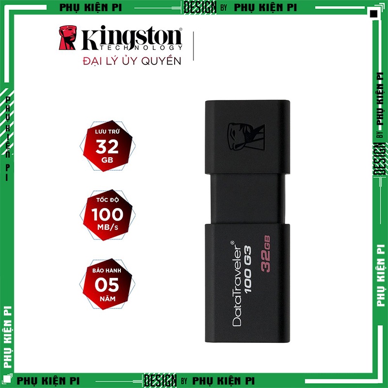 USB 3.0 Kingston DT100G3 32GB tốc độ upto 100MBs