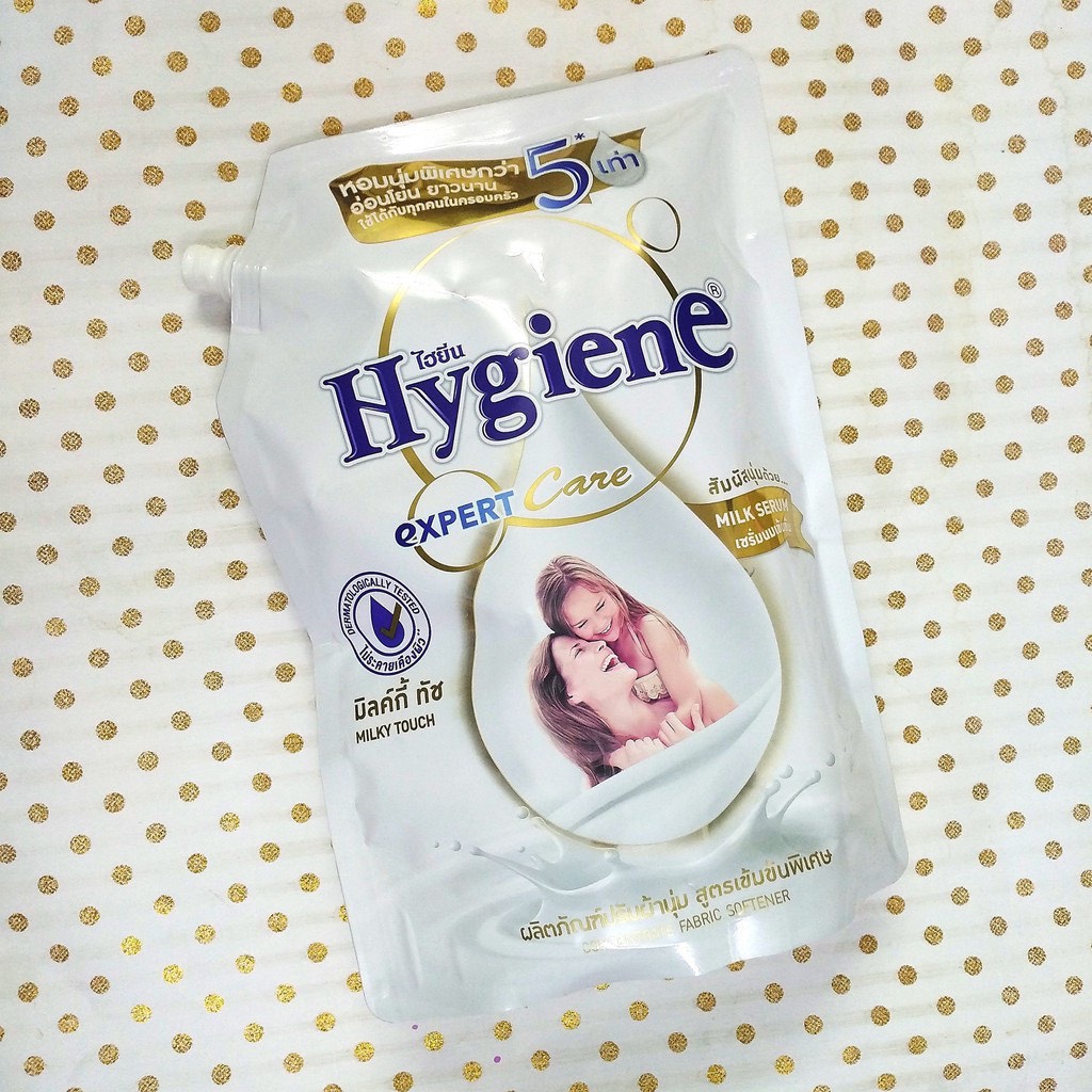 (comno) 2bịch Nước xả vải đậm đặc Hygiene Milk Serum hương mẹ và bé màu trắng 1100ml