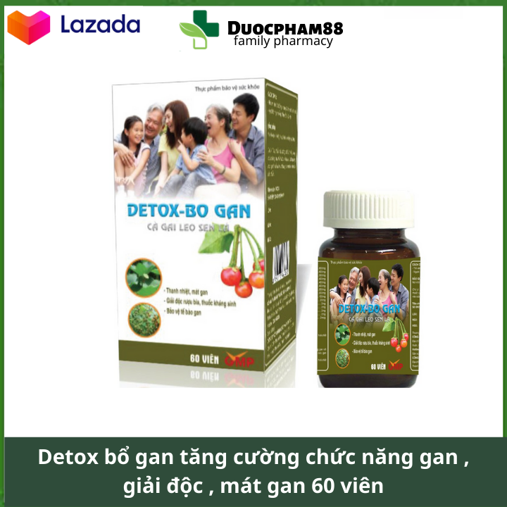 Detox bổ gan 60 viên thải độc mát gan, tăng cường chức năng gan
