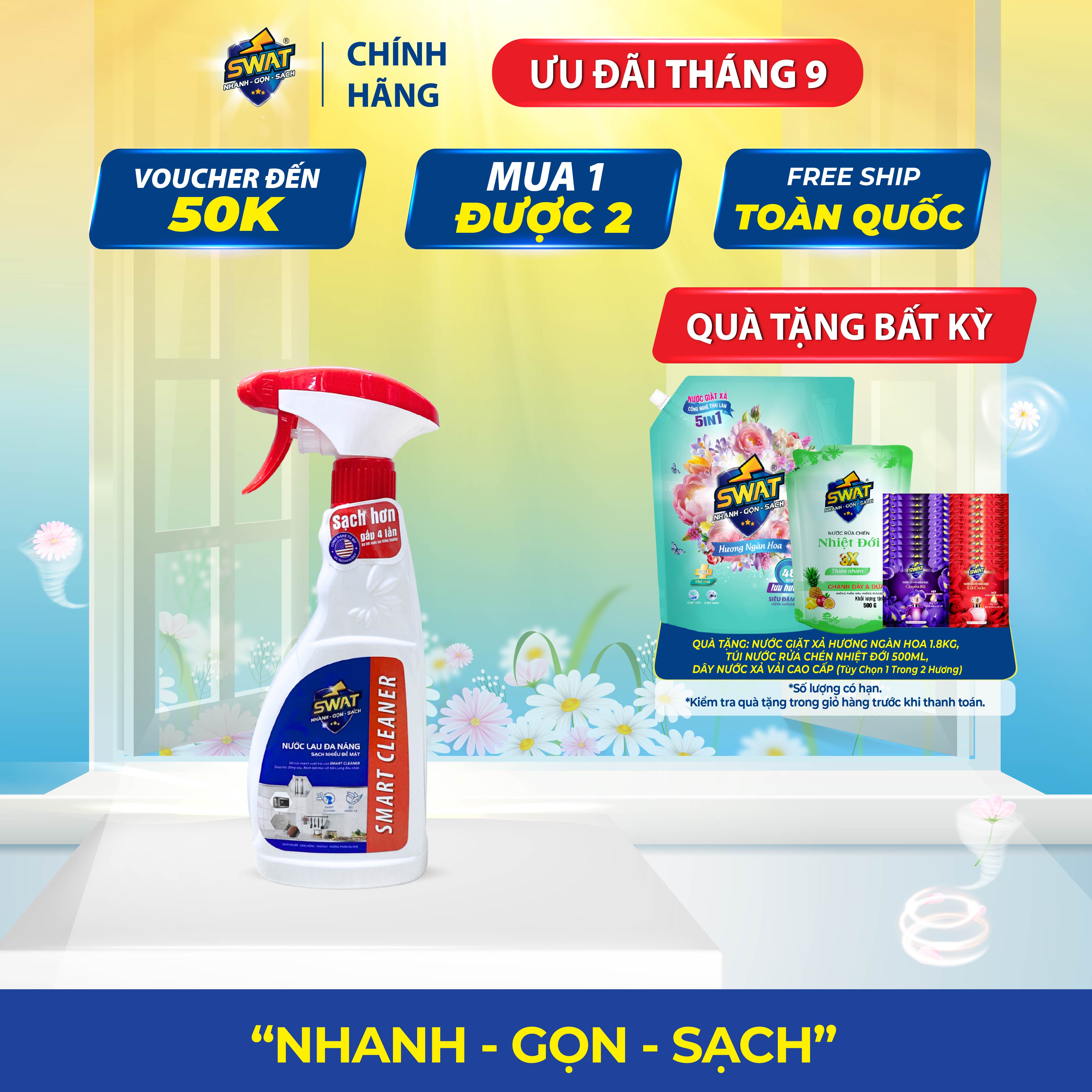 Nước Lau Đa Năng SWAT Sạch Nhiều Bề Mặt 550 ML