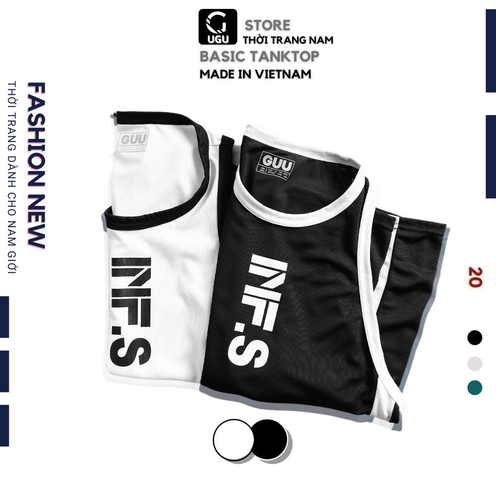 [HCM]Áo tanktop nam ba lỗ thể thao thiết kế sát nách GUU SHOP