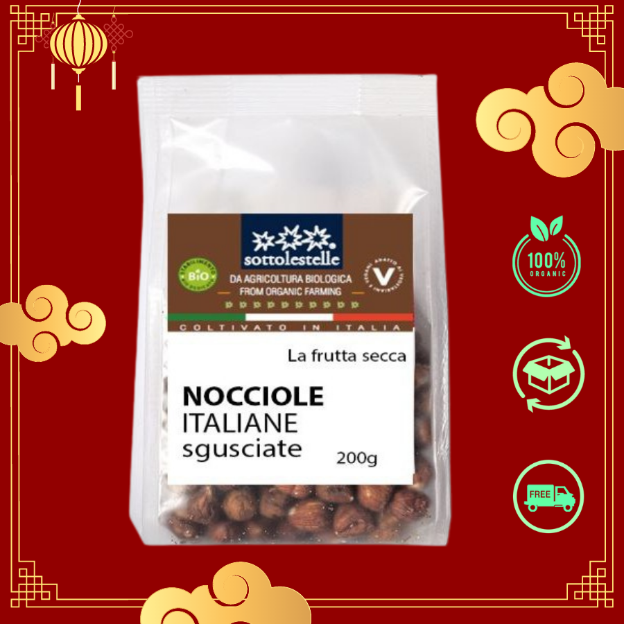 Hạt phỉ hữu cơ Sottolestelle 200g béo ngậy chống oxi hóa ngừa ung thư
