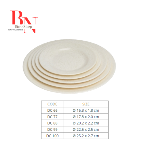 Đĩa nhựa cạn vân đá kem nhều size