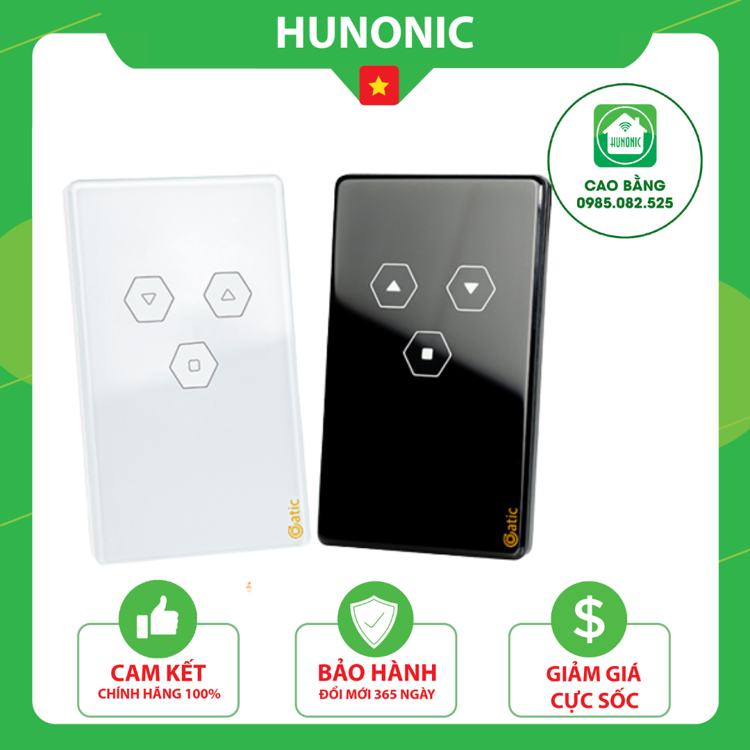 Công tắc cửa cuốn datic smart door màu đen điều khiển từ xa qua điện thoại